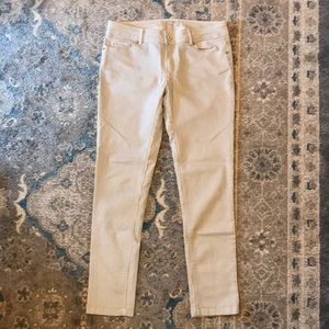 *FINAL SALE* Zara “ticking stripe” mid rise skinny fit jeans